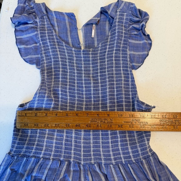Free People Woman’s Medium Maxi Dress Boho, Chambray Cottagecore, Coastal - Picture 10 of 14